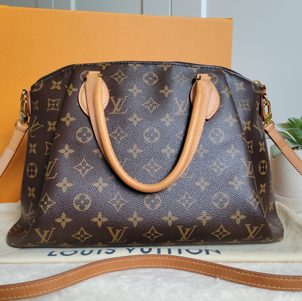💕Beautiful DISCONTINUED Louis Vuitton Satchel Bag RIVOLI Mm Monogram - Picture 5 of 16